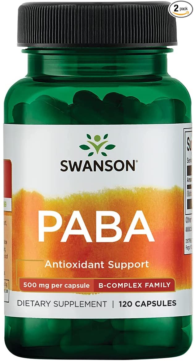 PABA-3.jpg PABA - para-aminobenzojeva kiselina Swanson, 500 mg 120 kapsula - Slika 1