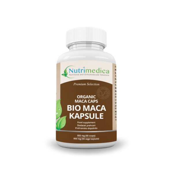 Maca bio 800 mg 90 vege kapsula, Nutrimedica