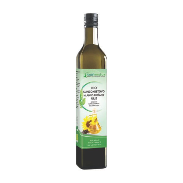 Bio suncokretovo ulje, hladno prešano 500ml