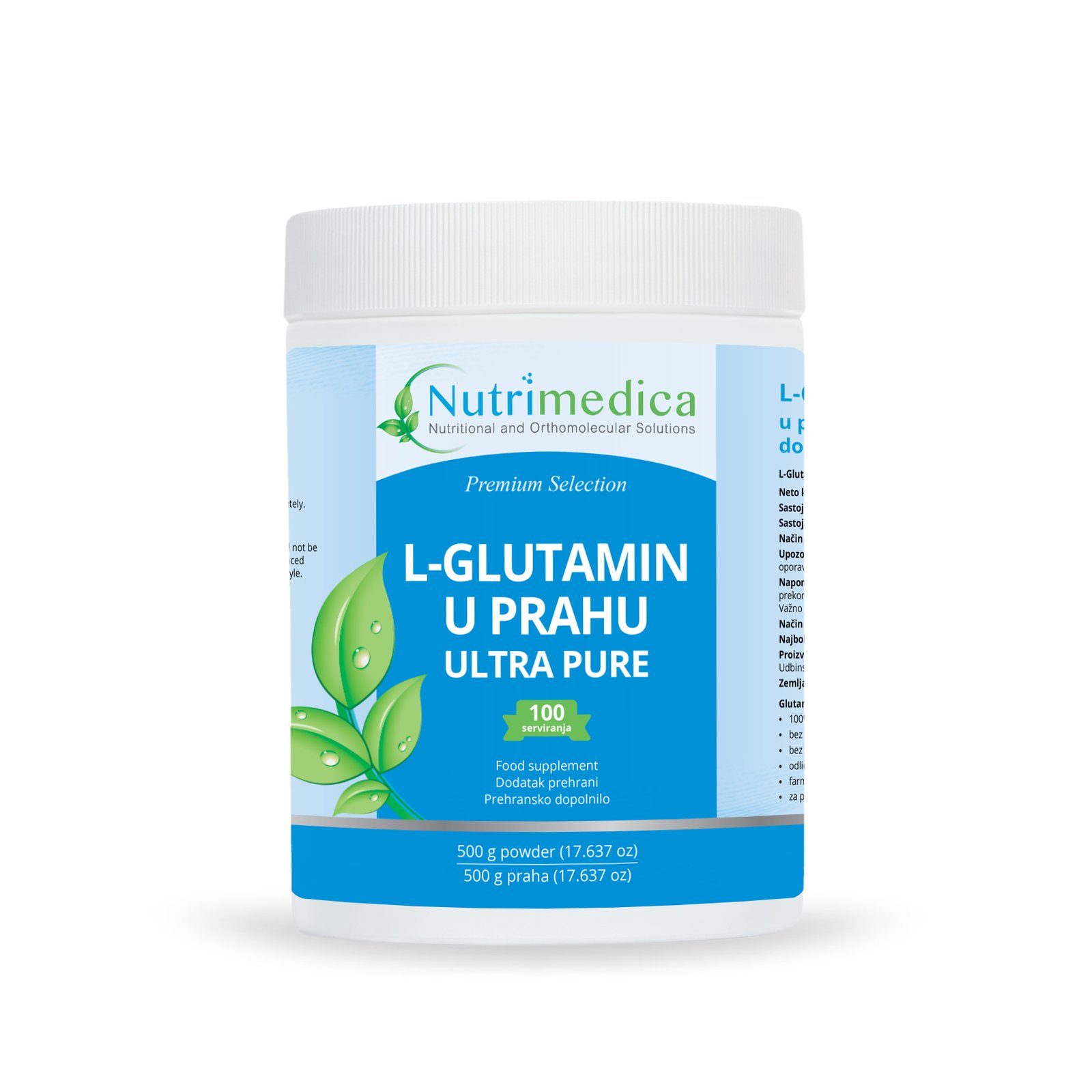 l-glutamin-u-prahu-500g-3.jpg L-Glutamin prah Kiowa aminokiselina – 500 g - Slika 1