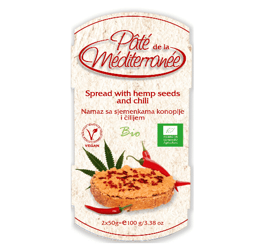 p-1690-vegetariana-chilli-3.png Namaz od slanutka s konopljom BIO okus chilli 2x50g - Slika 1
