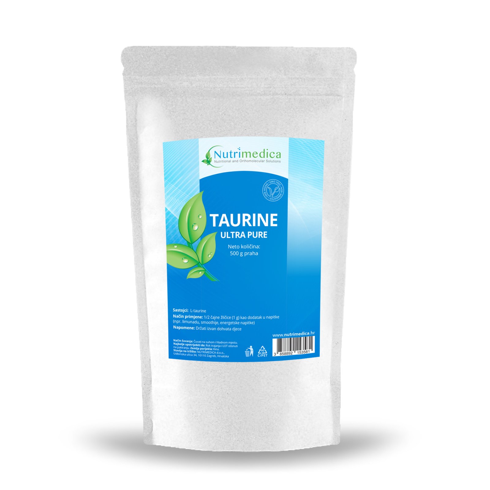 taurine-500g-3.jpg Taurine 500 g prah, Nutrimedica - Slika 1